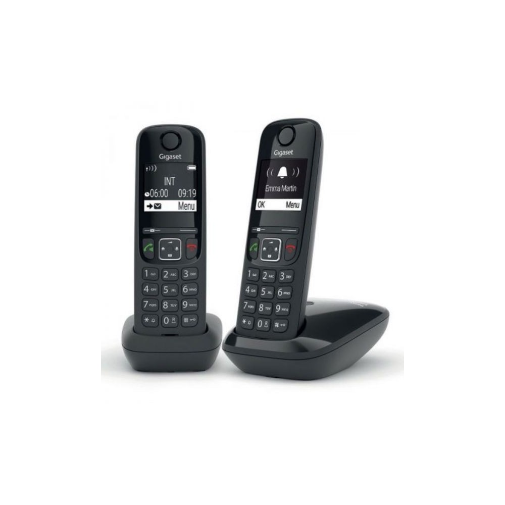 CORDLESS SIEMENS GIGASET AS690 DUO BLACK