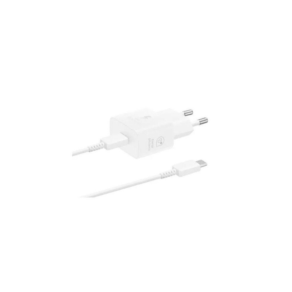 CARICABATTERIA DA RETE SAMSUNG SUPER FAST CHARGING 25W USB-C + CAVO TYPE-C EP-T2510XWEGEU WHITE