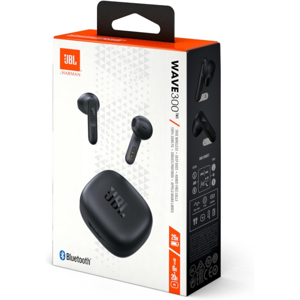 AURICOLARE BLUETOOTH JBL WAVE 300TWS BLACK