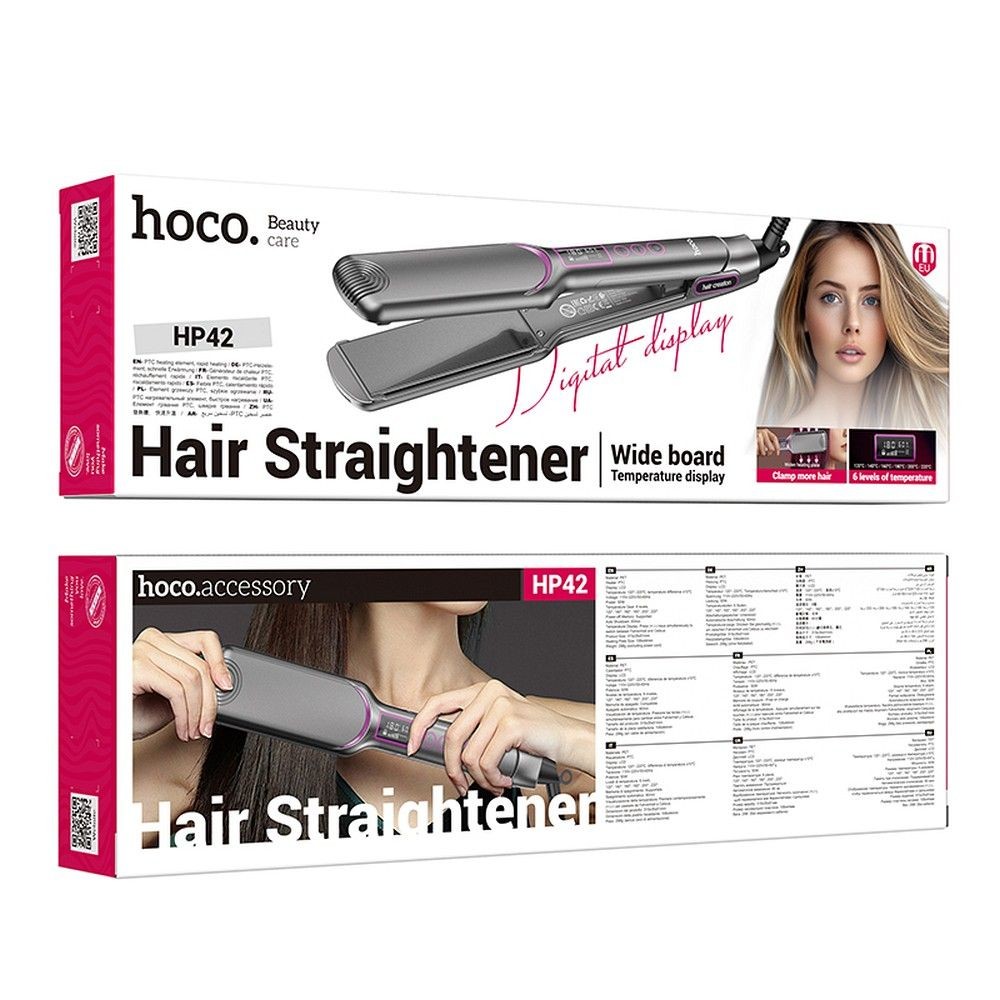 PIASTRA PER CAPELLI HOCO 220°C HP42 GRIGIO