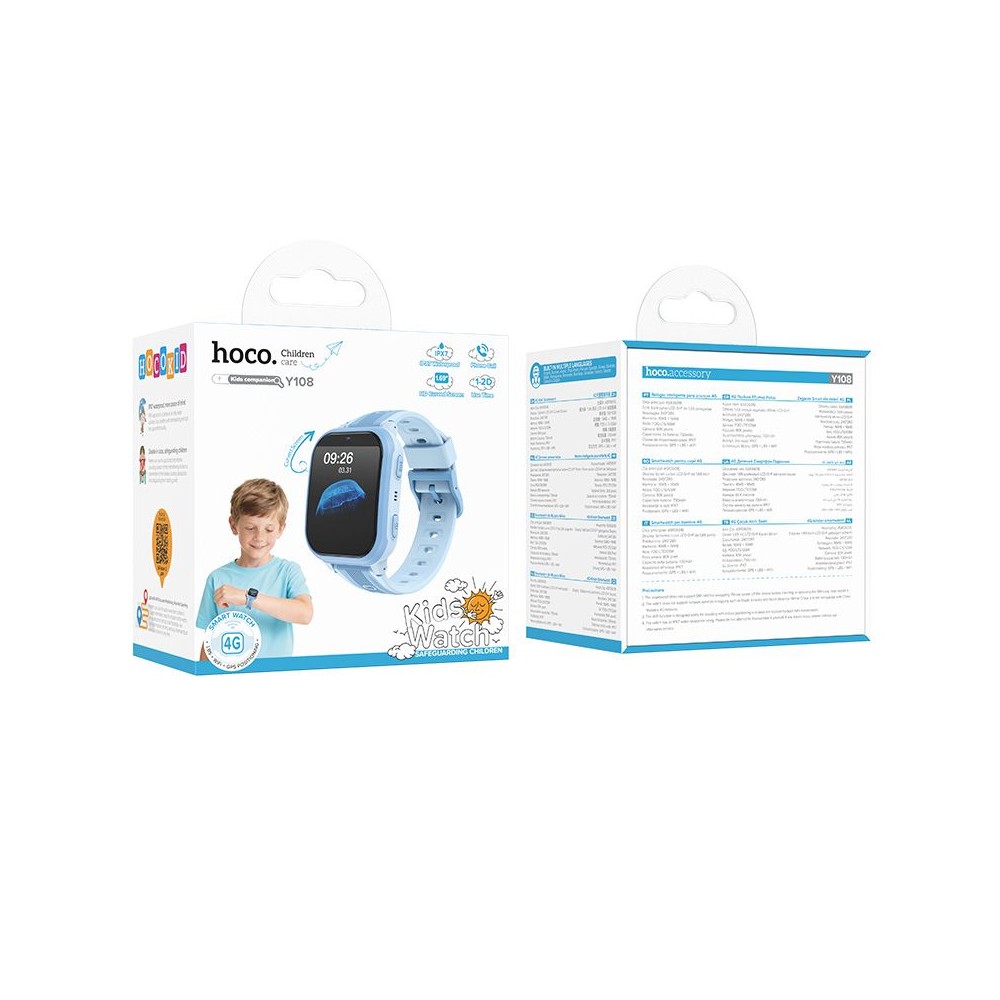 SMARTWATCH PER BAMBINI HOCO 1,69 4G Y108 BLU