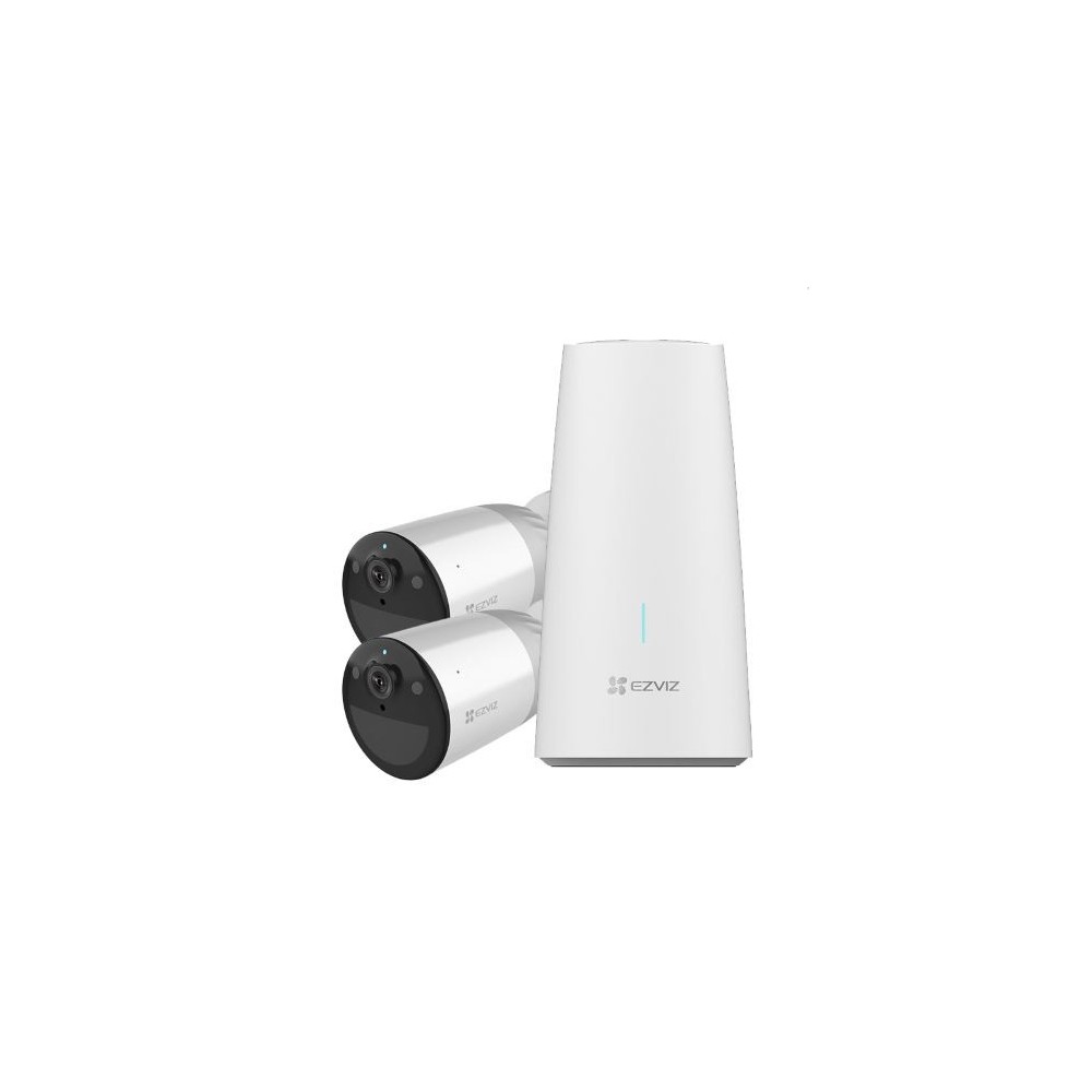 KIT 2 TELECAMERE DI VIDEOSORVEGLIANZA DA ESTERNO FHD EZVIZ A BATTERIA + BASE EZVCSBC1B2